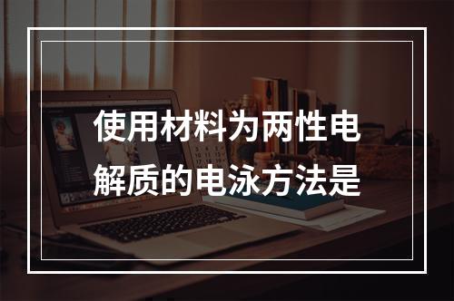 使用材料为两性电解质的电泳方法是