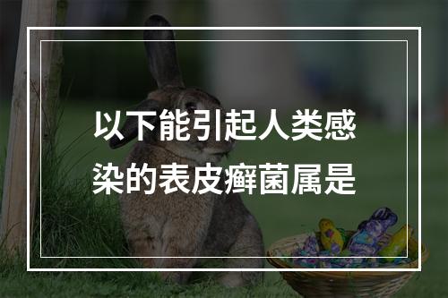 以下能引起人类感染的表皮癣菌属是