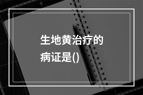 生地黄治疗的病证是()