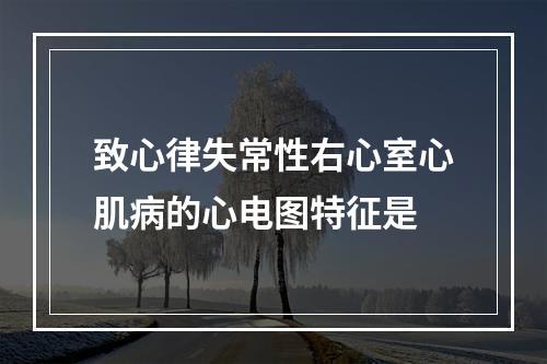 致心律失常性右心室心肌病的心电图特征是