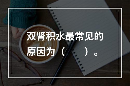 双肾积水最常见的原因为（　　）。