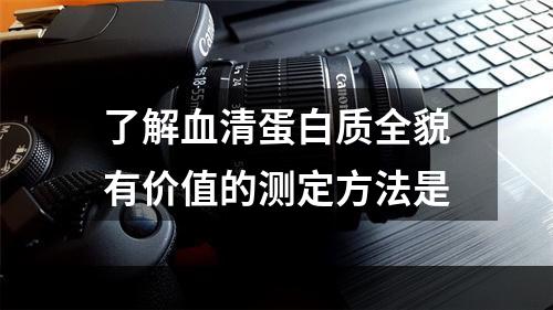 了解血清蛋白质全貌有价值的测定方法是