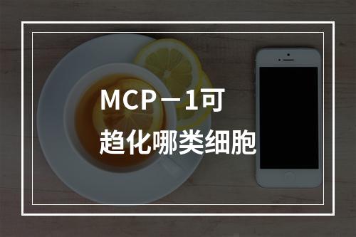 MCP－1可趋化哪类细胞