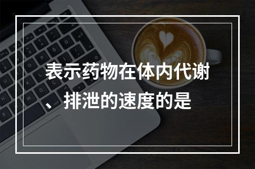 表示药物在体内代谢、排泄的速度的是