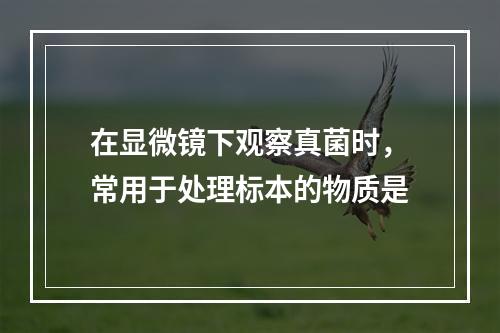 在显微镜下观察真菌时，常用于处理标本的物质是