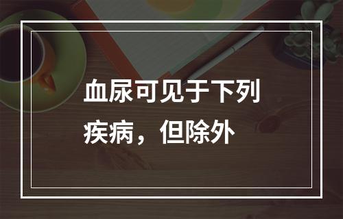 血尿可见于下列疾病，但除外