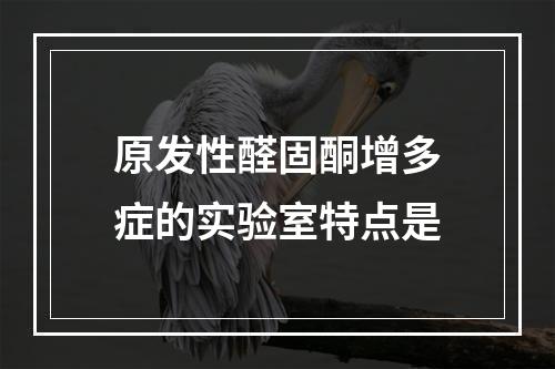 原发性醛固酮增多症的实验室特点是