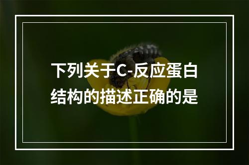 下列关于C-反应蛋白结构的描述正确的是