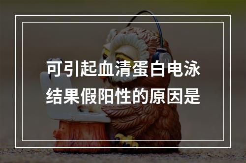 可引起血清蛋白电泳结果假阳性的原因是