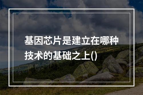 基因芯片是建立在哪种技术的基础之上()