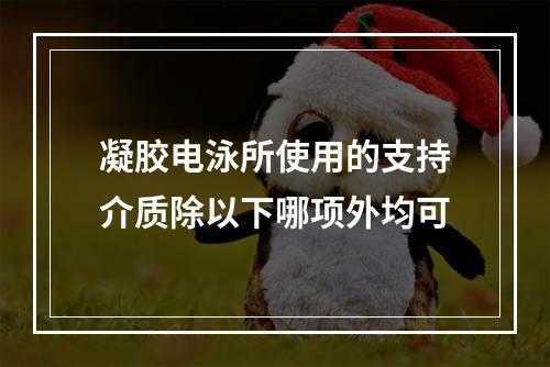 凝胶电泳所使用的支持介质除以下哪项外均可