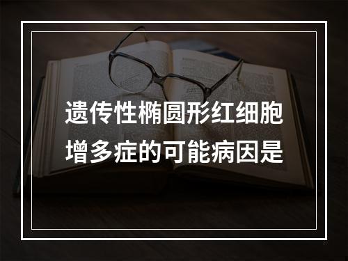 遗传性椭圆形红细胞增多症的可能病因是