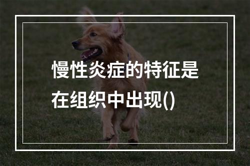 慢性炎症的特征是在组织中出现()