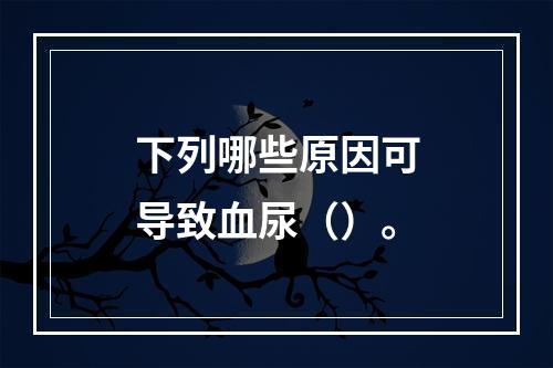 下列哪些原因可导致血尿（）。