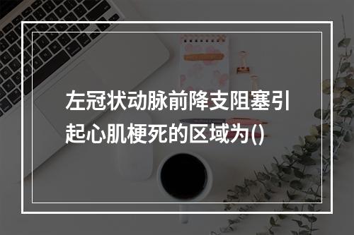 左冠状动脉前降支阻塞引起心肌梗死的区域为()