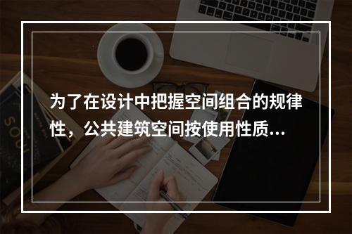 为了在设计中把握空间组合的规律性，公共建筑空间按使用性质可