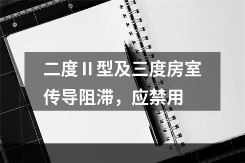 二度Ⅱ型及三度房室传导阻滞，应禁用