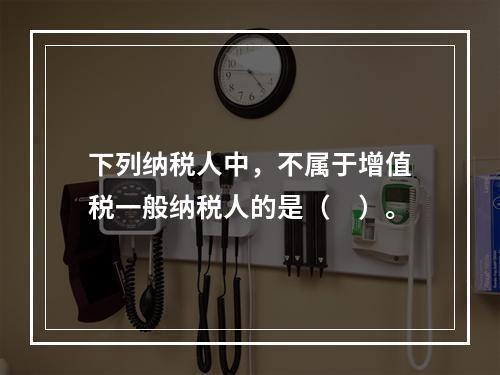 下列纳税人中，不属于增值税一般纳税人的是（　）。