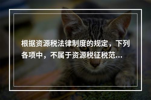 根据资源税法律制度的规定，下列各项中，不属于资源税征税范围的