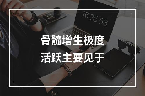 骨髓增生极度活跃主要见于