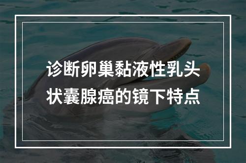 诊断卵巢黏液性乳头状囊腺癌的镜下特点