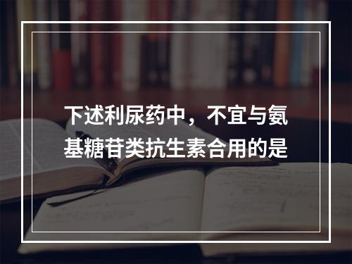 下述利尿药中，不宜与氨基糖苷类抗生素合用的是