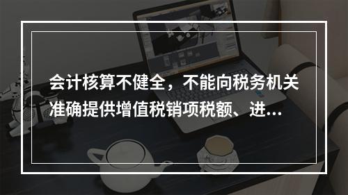 会计核算不健全，不能向税务机关准确提供增值税销项税额、进项税