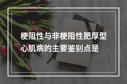 梗阻性与非梗阻性肥厚型心肌病的主要鉴别点是