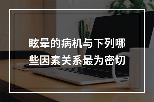 眩晕的病机与下列哪些因素关系最为密切