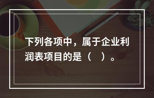 下列各项中，属于企业利润表项目的是（　）。