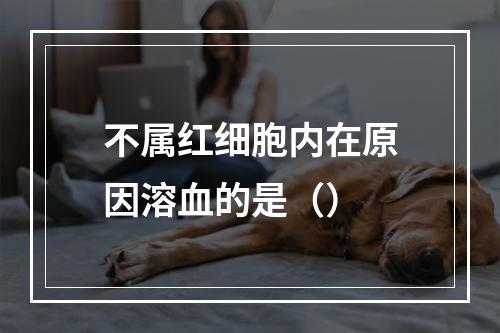 不属红细胞内在原因溶血的是（）