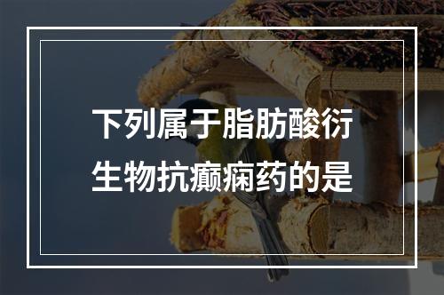 下列属于脂肪酸衍生物抗癫痫药的是