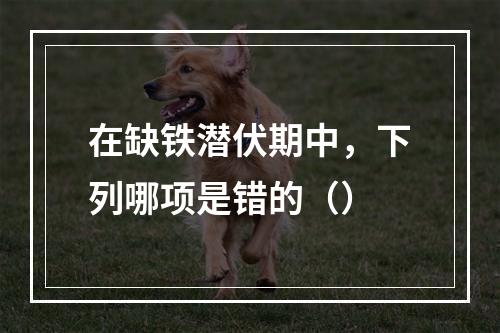 在缺铁潜伏期中，下列哪项是错的（）