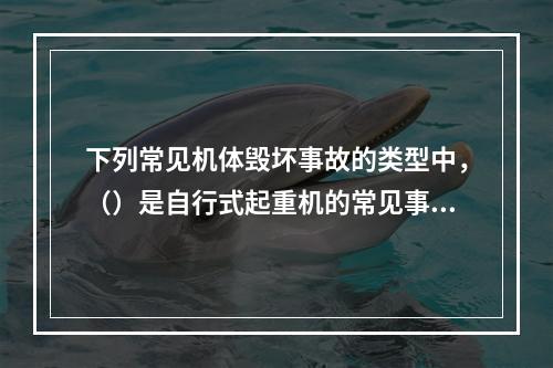 下列常见机体毁坏事故的类型中，（）是自行式起重机的常见事故。