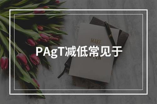 PAgT减低常见于