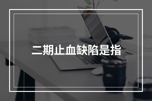 二期止血缺陷是指