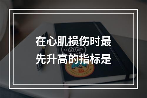 在心肌损伤时最先升高的指标是