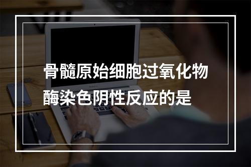 骨髓原始细胞过氧化物酶染色阴性反应的是