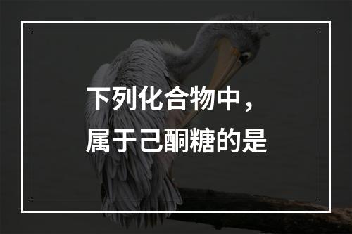 下列化合物中，属于己酮糖的是