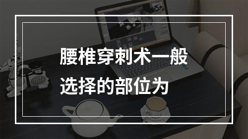 腰椎穿刺术一般选择的部位为