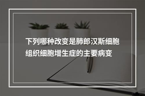 下列哪种改变是肺郎汉斯细胞组织细胞增生症的主要病变