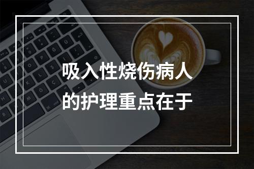 吸入性烧伤病人的护理重点在于