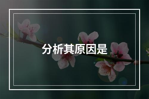 分析其原因是