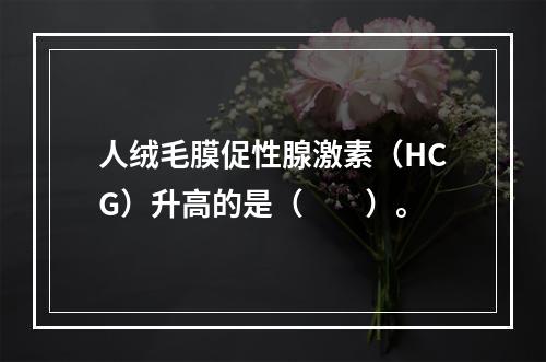 人绒毛膜促性腺激素（HCG）升高的是（　　）。