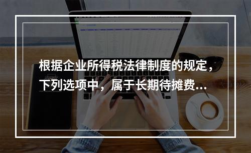 根据企业所得税法律制度的规定，下列选项中，属于长期待摊费用的