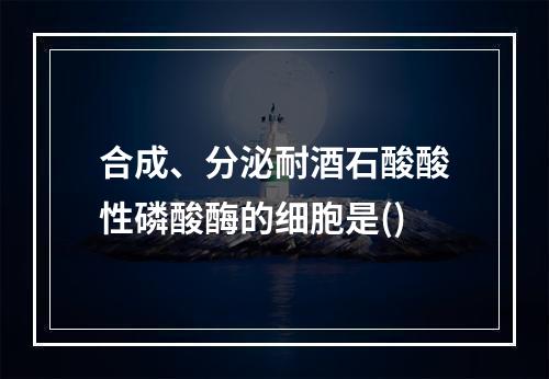 合成、分泌耐酒石酸酸性磷酸酶的细胞是()