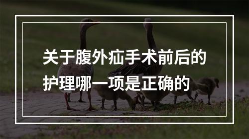 关于腹外疝手术前后的护理哪一项是正确的