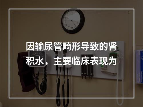 因输尿管畸形导致的肾积水，主要临床表现为