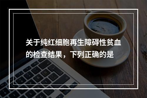 关于纯红细胞再生障碍性贫血的检查结果，下列正确的是