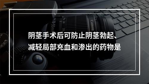 阴茎手术后可防止阴茎勃起、减轻局部充血和渗出的药物是